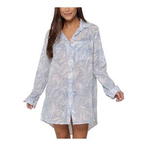 J Valdi Women's Bermuda Button-Front Big Shirt Cover-Up Women's Swimsuit 12699